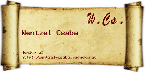 Wentzel Csaba névjegykártya